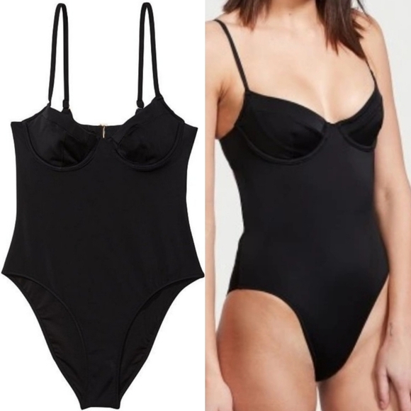 Victoria’s Secret Essential Wicked Cheeky One-Piece Swimsuit Black Medium - Picture 1 of 15